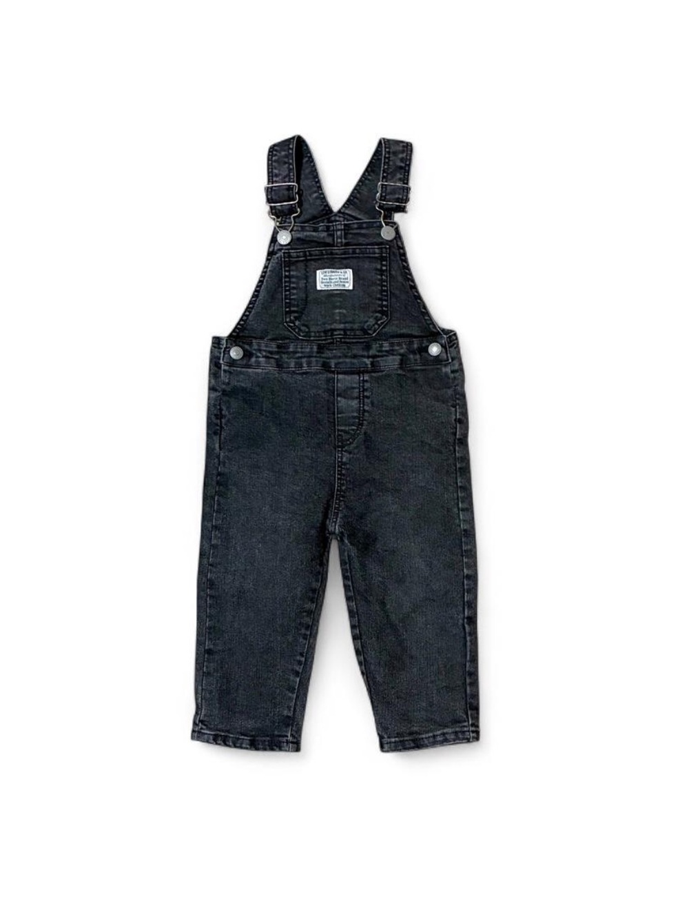 Vintage Style Levi’s Kids Washed Black Denim Overalls